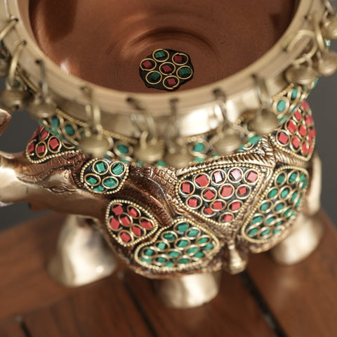 Brass Elephant Uruli (multicolour)