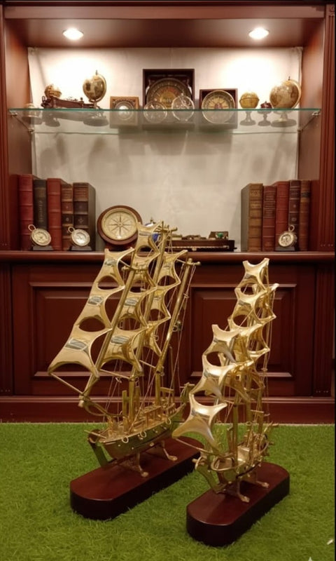 Sailing ship in Brass