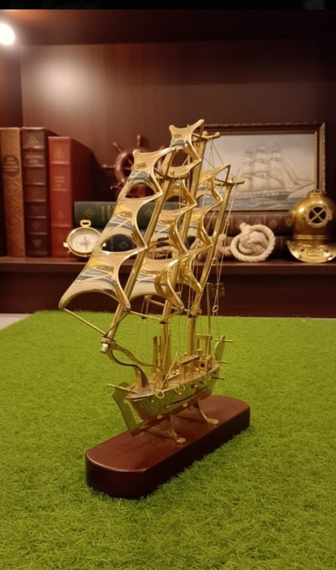 Sailing ship in Brass