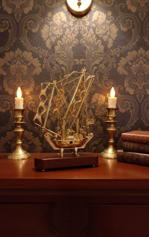 Sailing ship in Brass